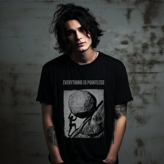 Sisyphus Shirt, Existentialist Print tee, Philosophy T-Shirt, Unisex, Absurdity of life Tee
