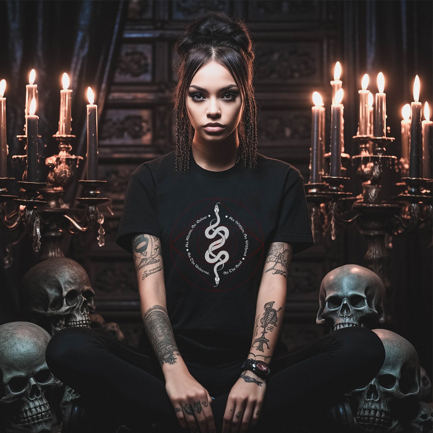two snakes t-shirt, as above so below, alchemy shirt, unisex tee, esoteric top