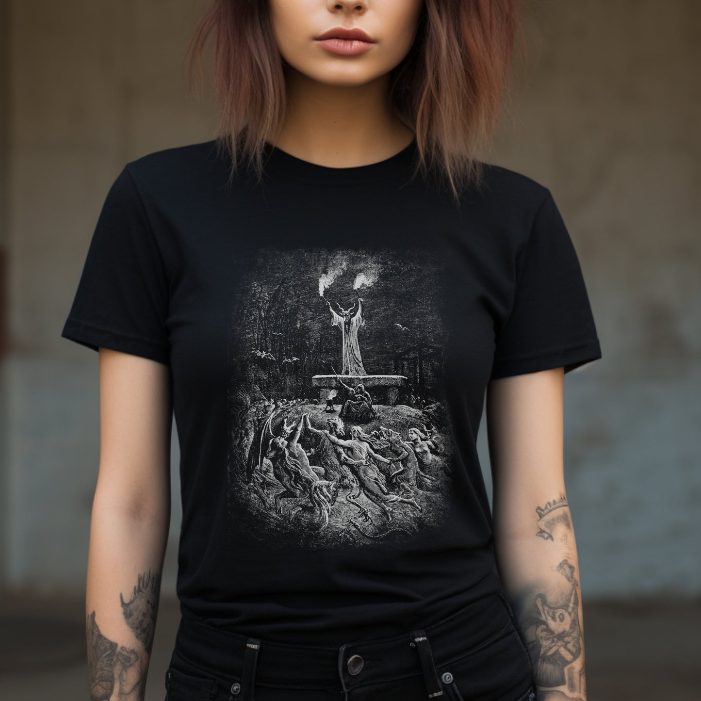 witches sabbath tshirt, la danse du sabbat top, graphic witchcraft unisex tee, occult, satanic top