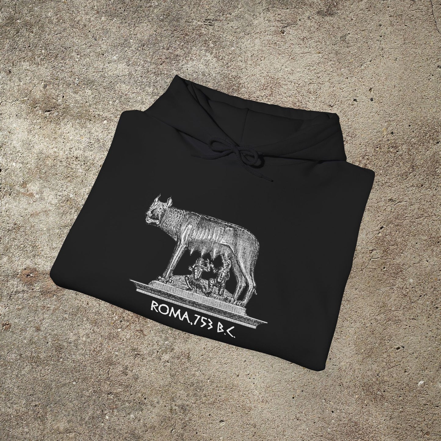 Roman Empire She Wolf Graphic Print, Mythology Print Unisex Hoodie, Romulus and Rem, Unisex Hooded Top