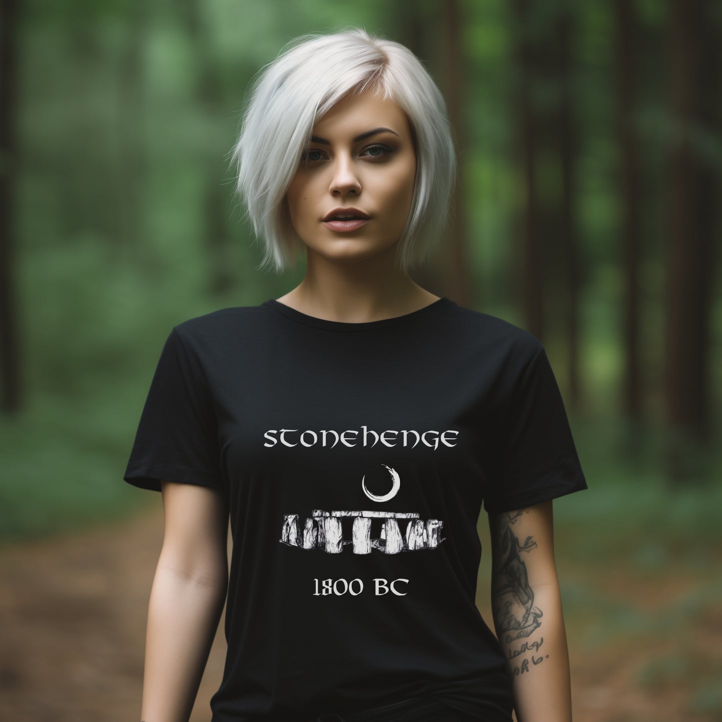 Stonehenge Print Tee, Graphic Print T-shirt, Pagan print, Ancient civiliza Top