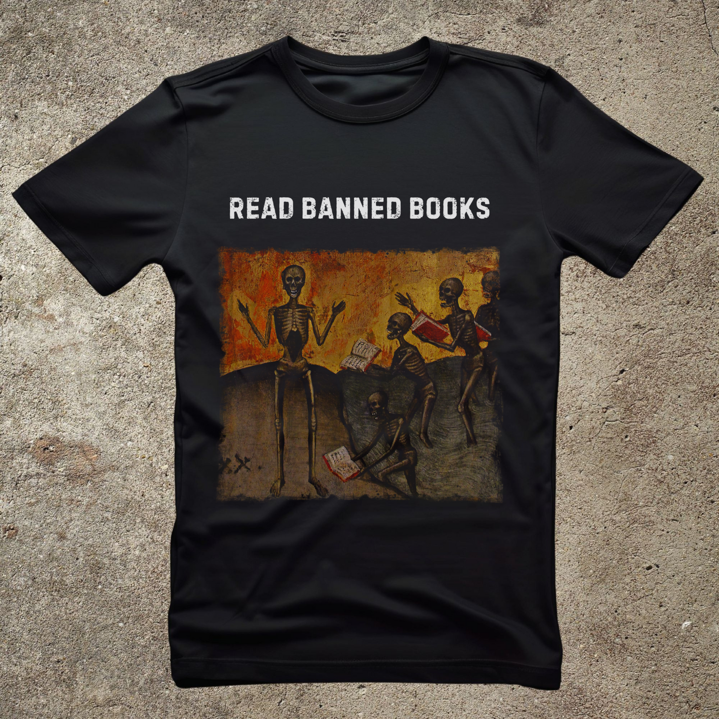 Read Banned Books, Medieval Graphic Print, Gothic Unisex Tee