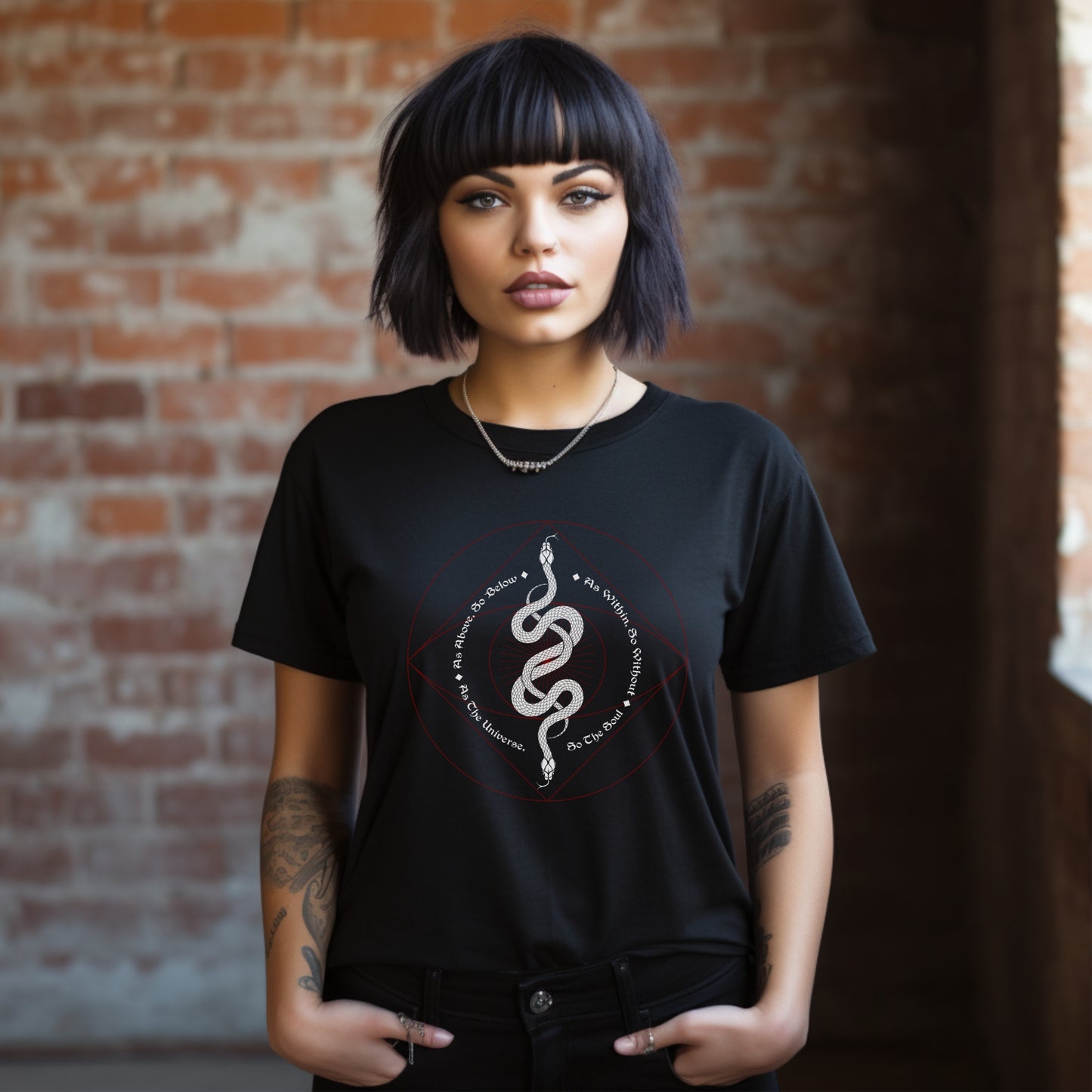 two snakes t-shirt, as above so below, alchemy shirt, unisex tee, esoteric top