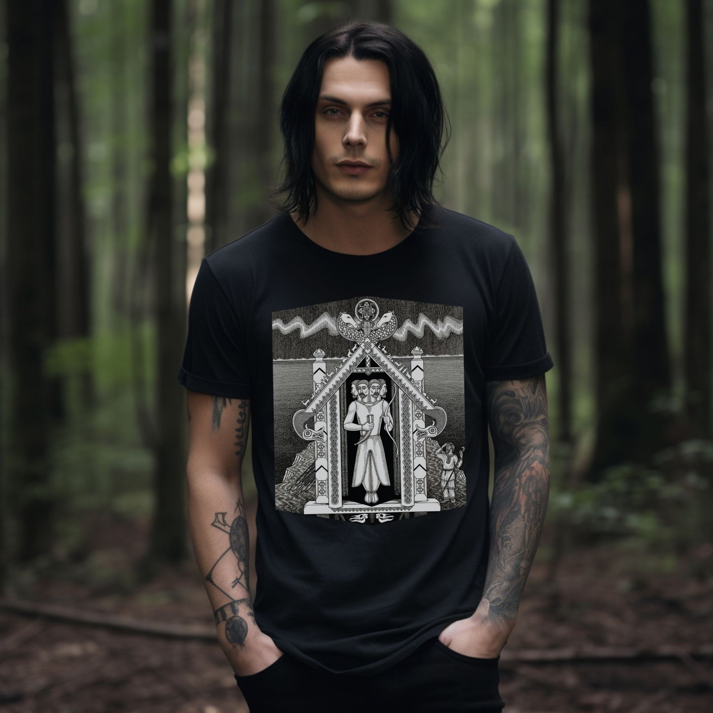 slavic deity svetovit, svantevid tshirt, pagan religion, slavic god tshirt