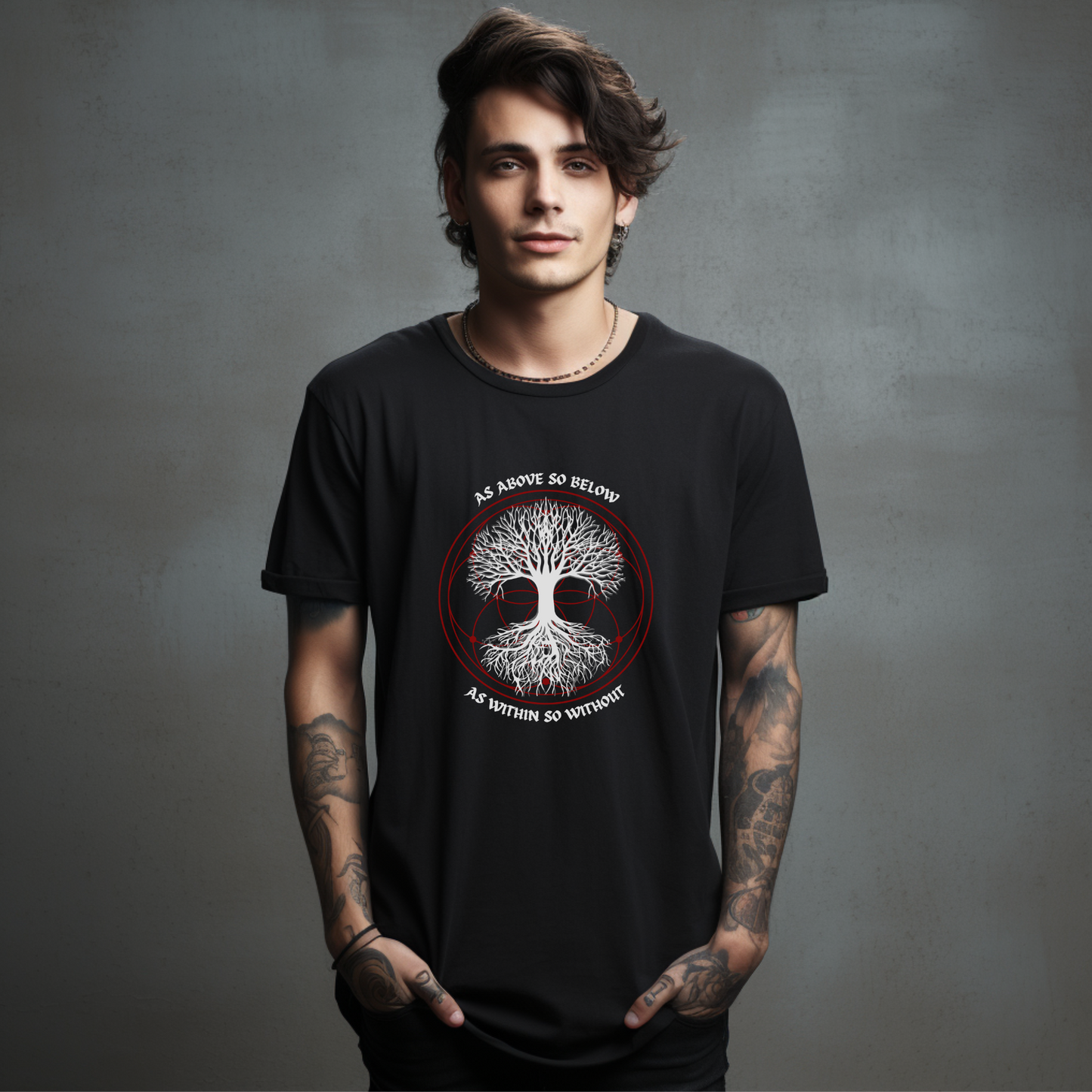 as above so below, tree of life, occult tshirt, alchemy unisex tee