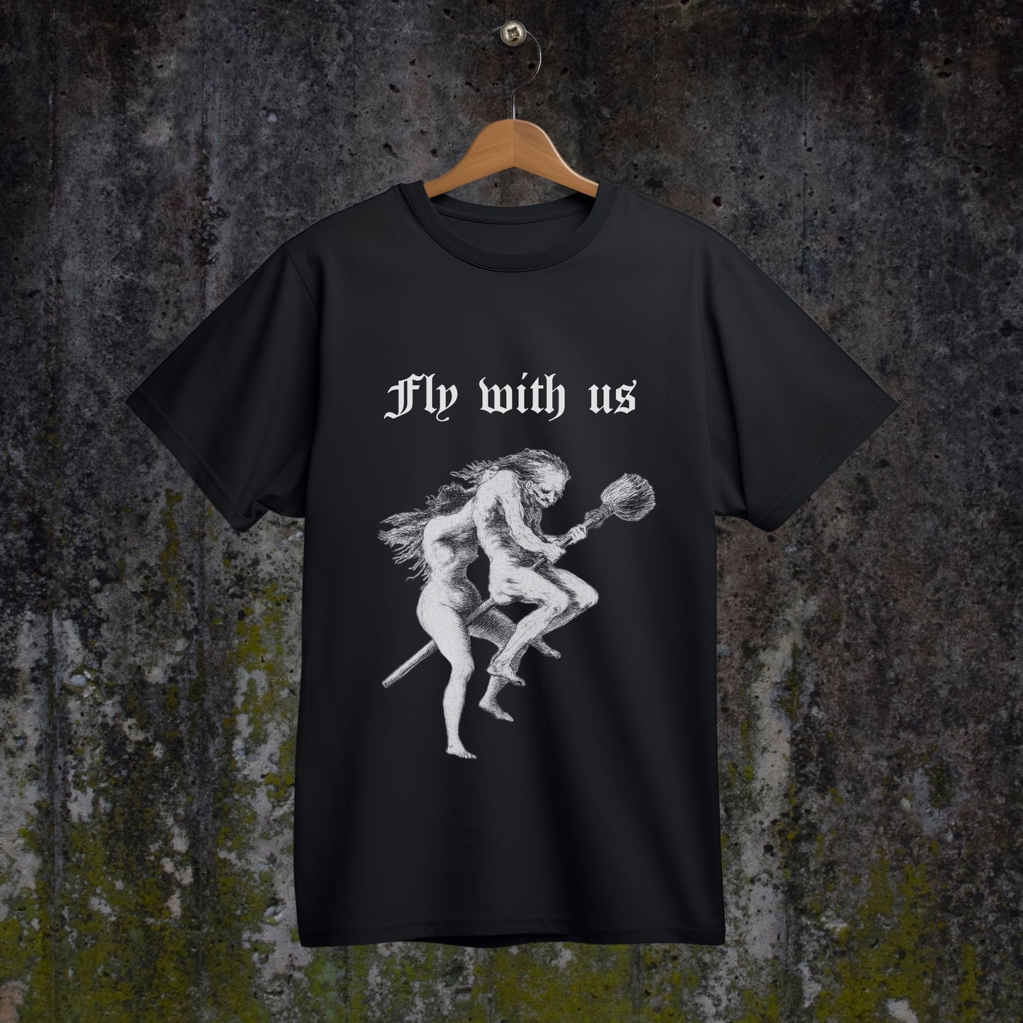 Goya Witches on the Broom Shirt, Los Caprichos Occult Graphic Tee, Dark Satirical Witchcraft Print, Unisex Gothic Top