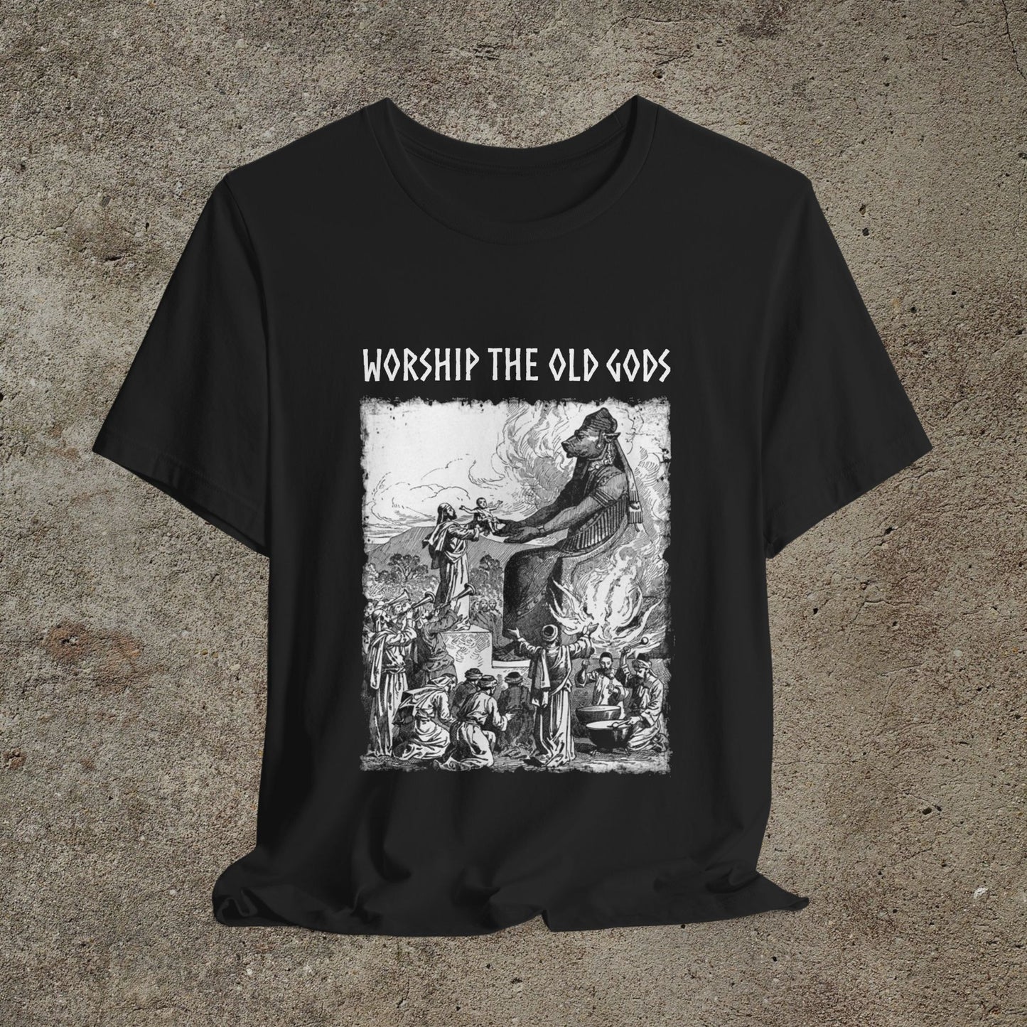 worship the old gods, moloch, baal, human sacrifice t-shirt, pagan, occult