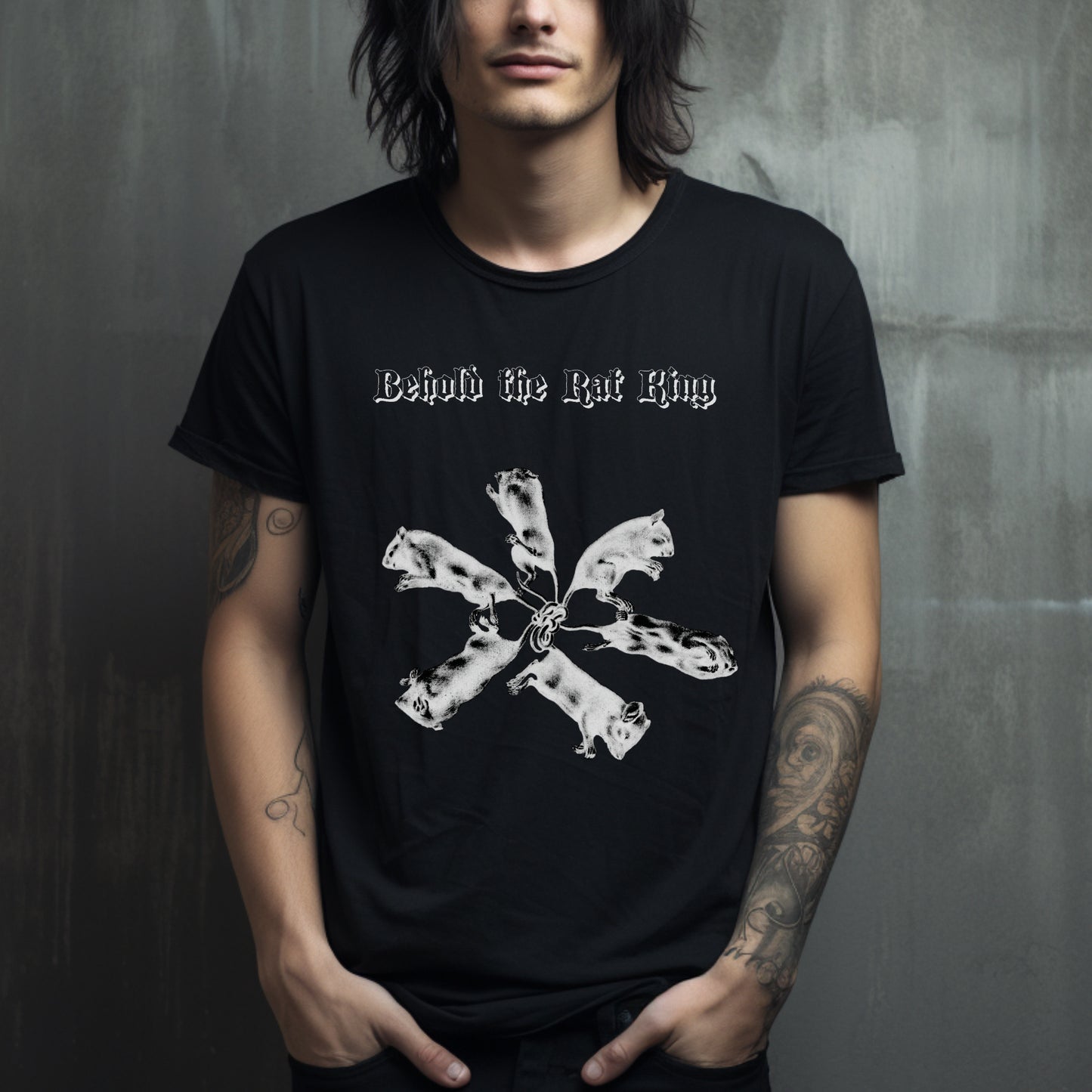 behold the rat king, rat king, sarcastic medieval print tee, pagan tee, unisex tshirt