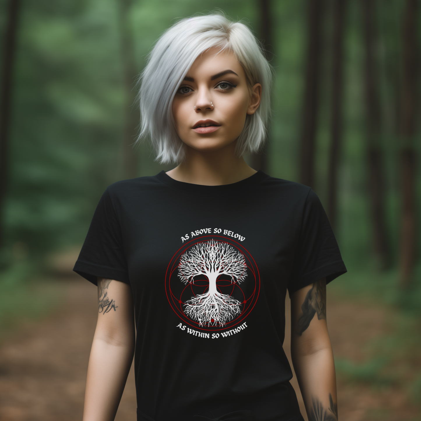 as above so below, tree of life, occult tshirt, alchemy unisex tee