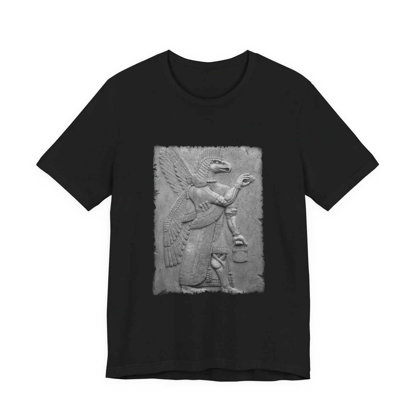 eagle headed apkallu, assyrian mythology, graphic print unisex t-shirt