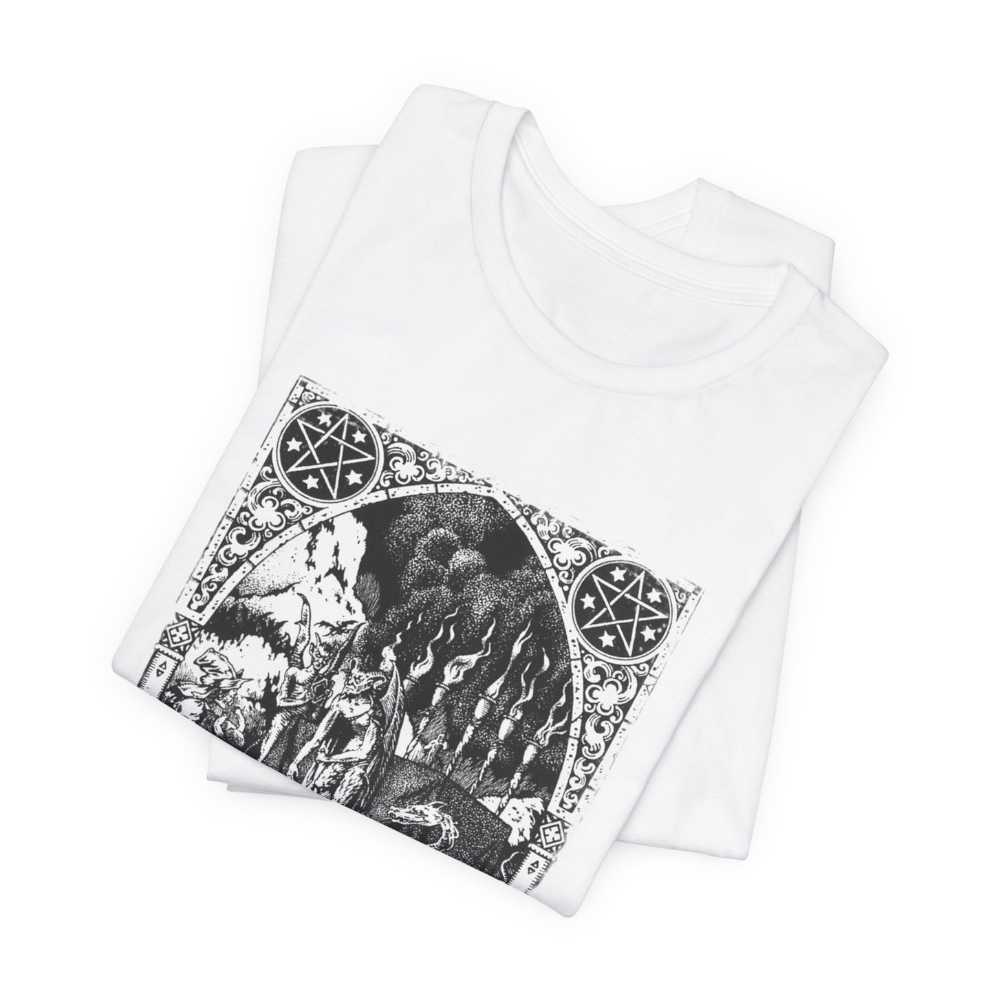 Witch Trial Occult Shirt, Dark Vintage Illustration Tee, Unisex Gothic Top