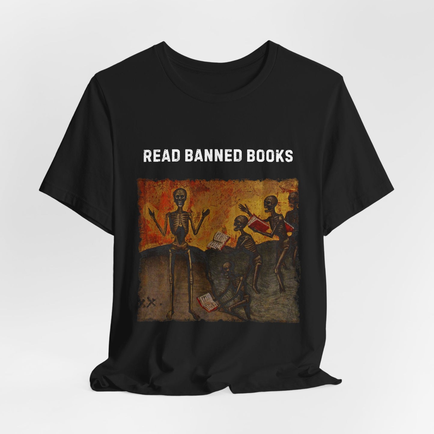 Read Banned Books, Medieval Graphic Print, Gothic Unisex Tee