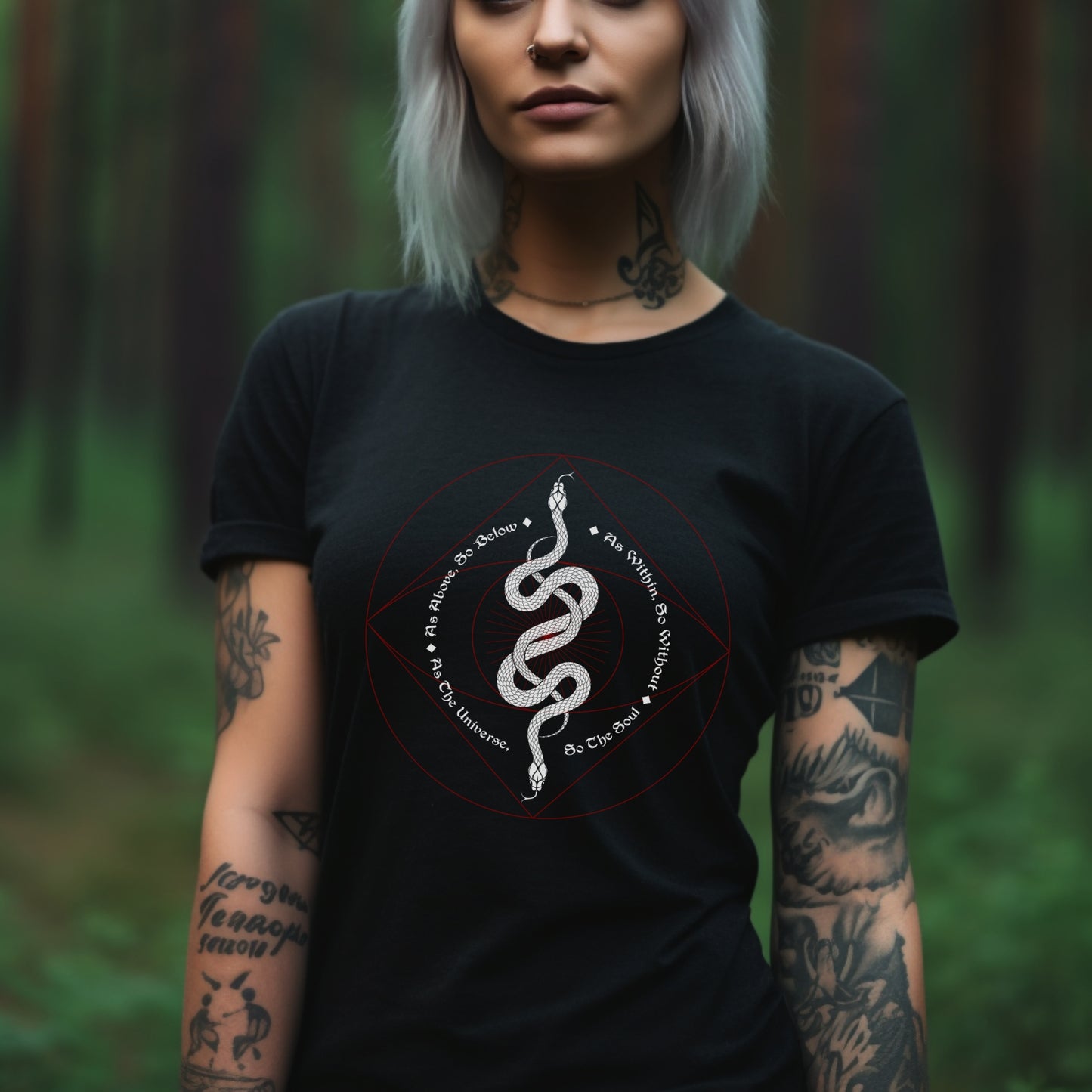 two snakes t-shirt, as above so below, alchemy shirt, unisex tee, esoteric top