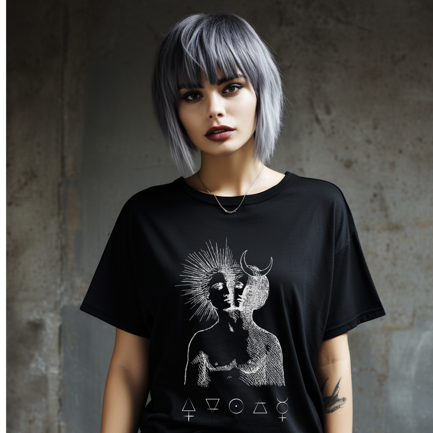 duality alchemy tshirt,  sun and moon, occult t-shirt, esoteric tee, alchemical rebis tee, hermetic shirt