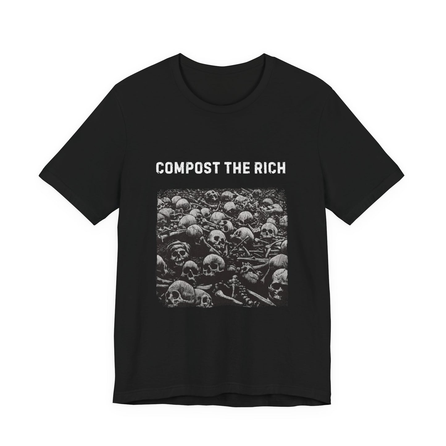 compost the rich, anarchist tshirt, counterculture tee, class war t-shirt, punk tee