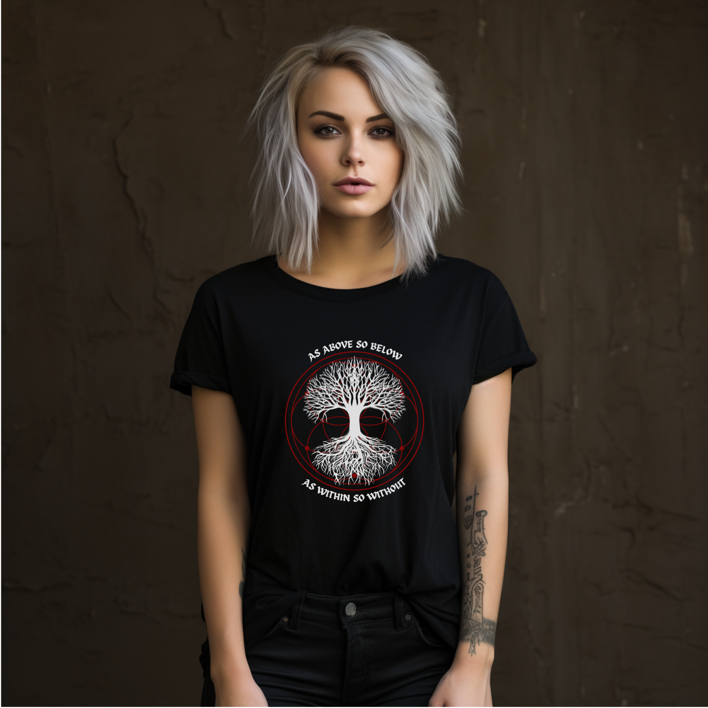 as above so below, tree of life, occult tshirt, alchemy unisex tee