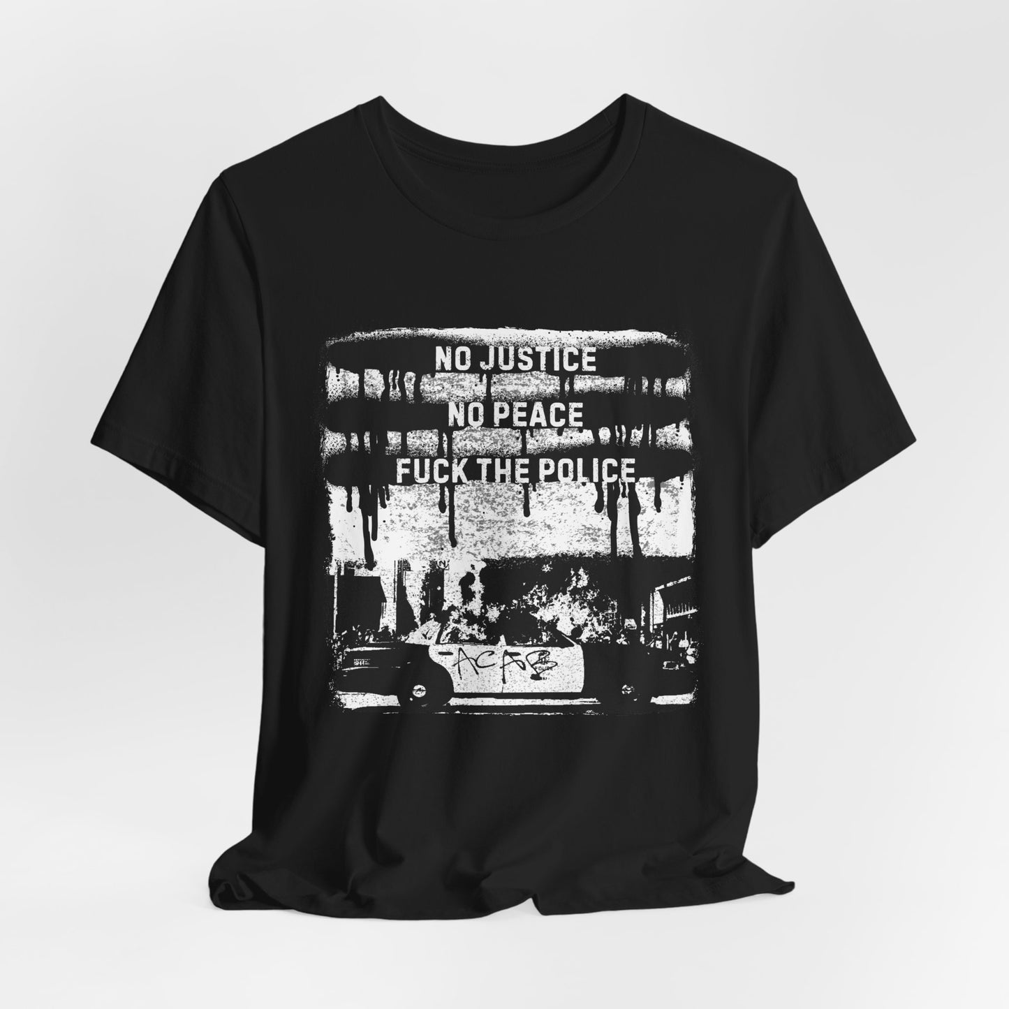 No Justice No Peace Anarchist T-Shirt, Fuck The Police Graphic Unisex Tee