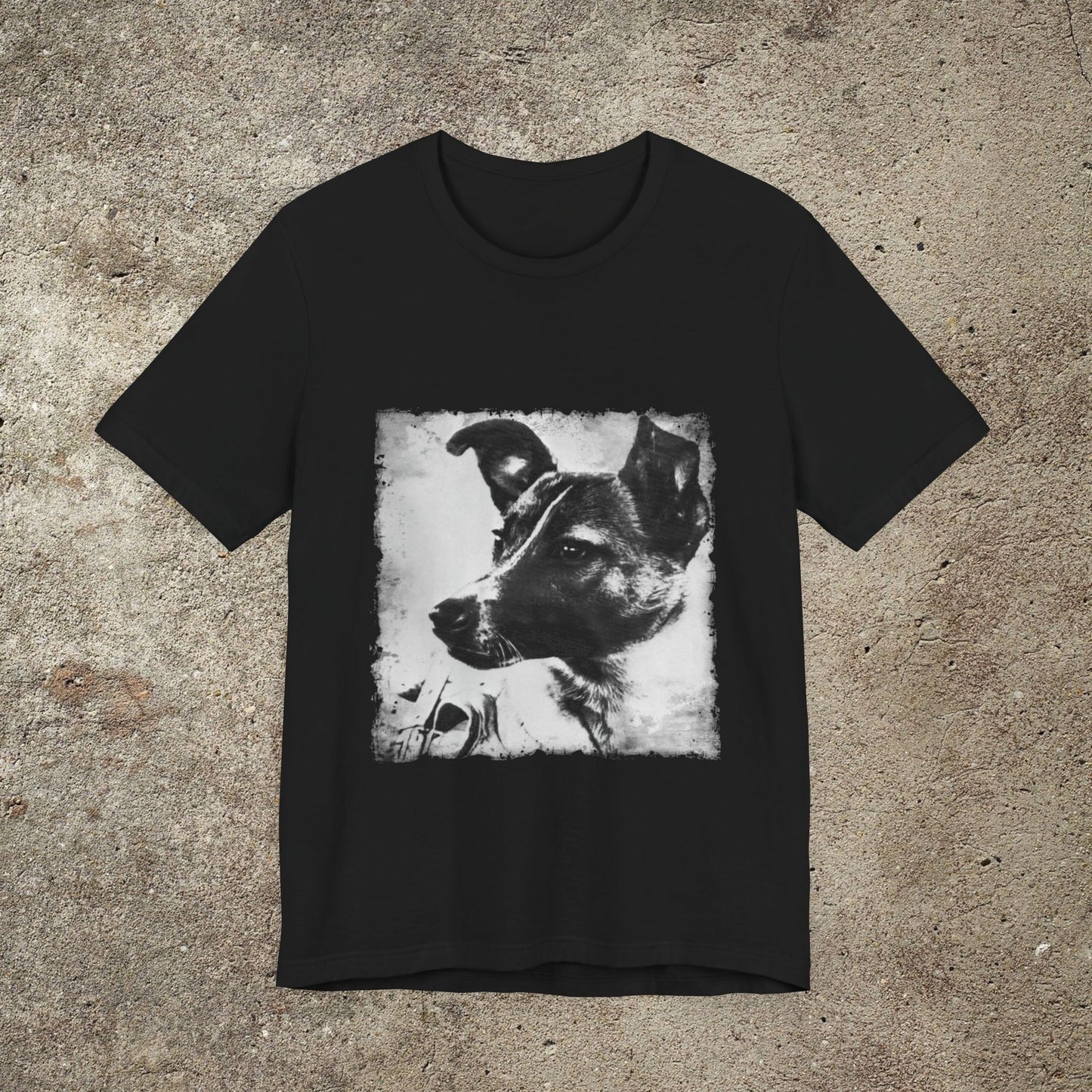 Laika Astronaut Dog Vintage T Shirt, Unisex Dog Lover T-Shirt, Cosmonaut Print