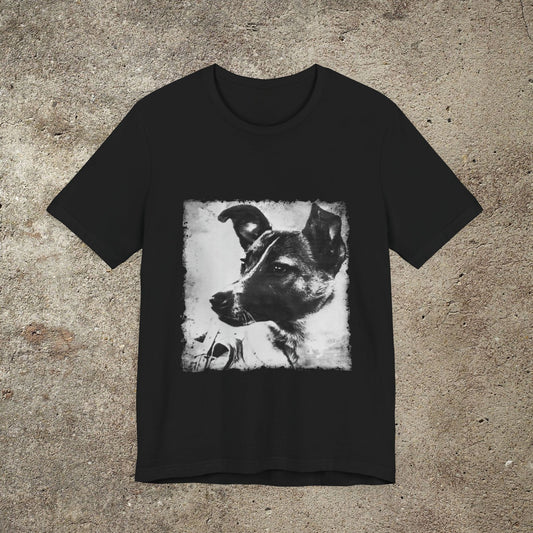 Laika Astronaut Dog Vintage T Shirt, Unisex Dog Lover T-Shirt, Cosmonaut Print
