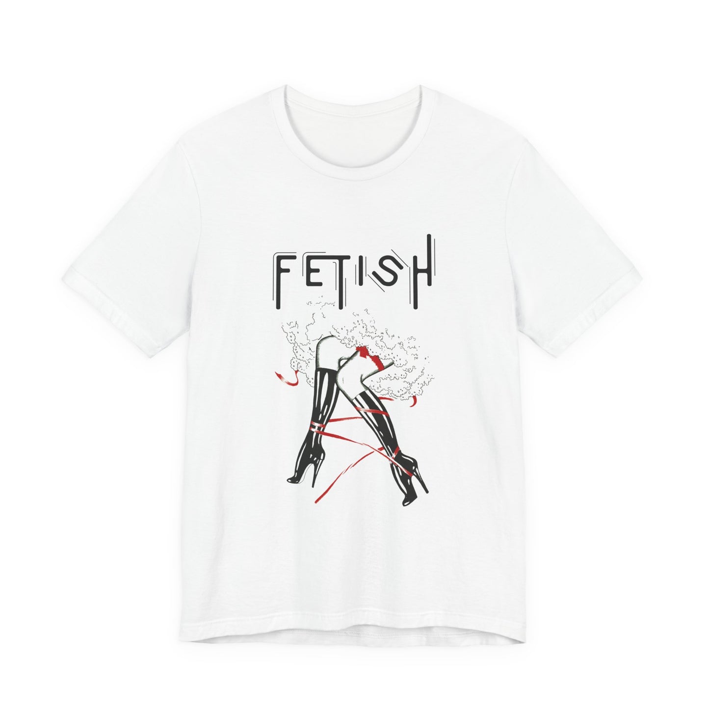 Vintage Fetish Bondage Graphic Print Tee, Unisex Top, Foot Fetish T-Shirt, Stiletto Heel