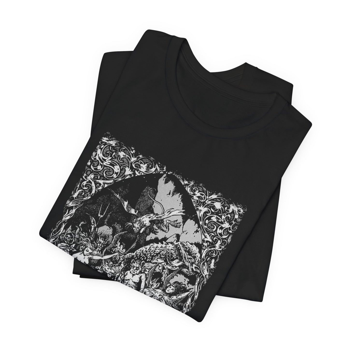 Witches Sabbat Dance, Occult Graphic T-Shirt, Satanist Unisex Tee, Gothic Medieval Print Top