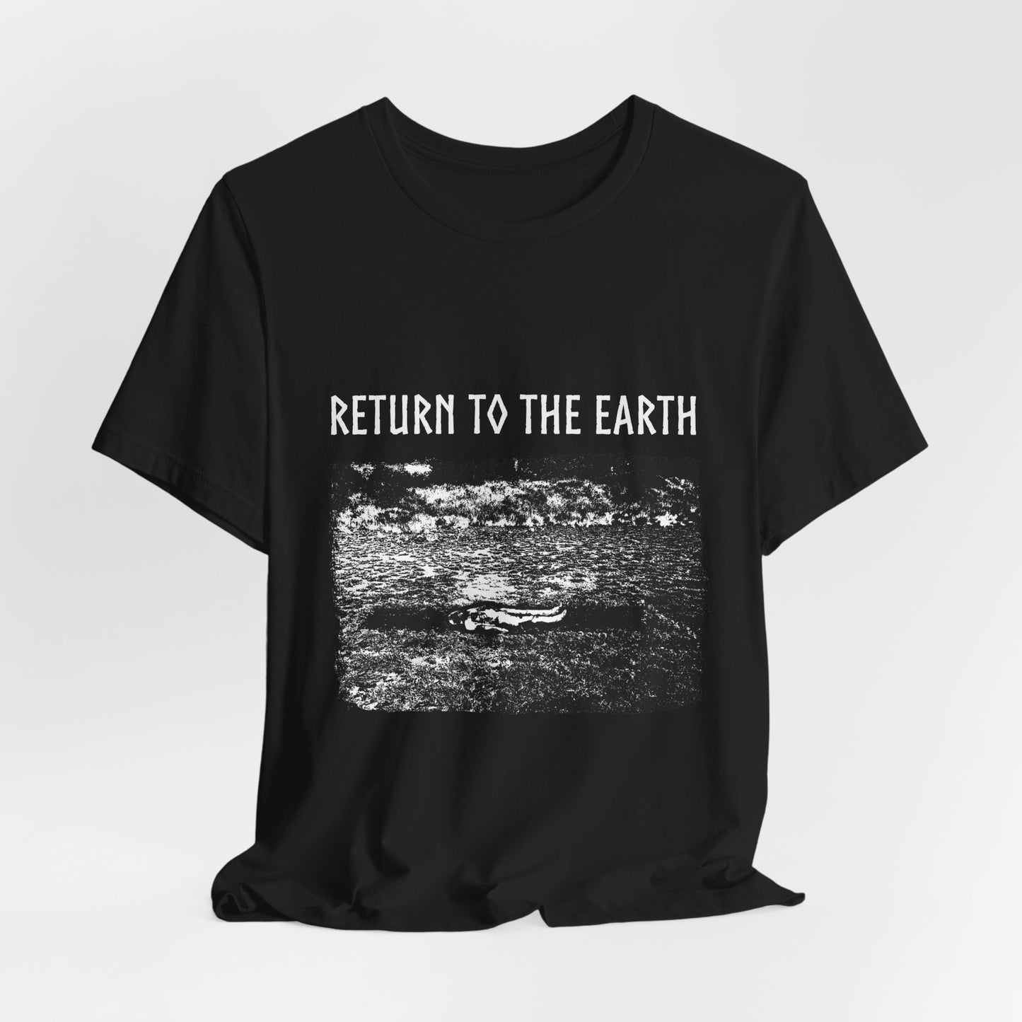 Return to The Earth Unisex Graphic Tee, Earth Art Print, Nature Lover Occult Print Tee