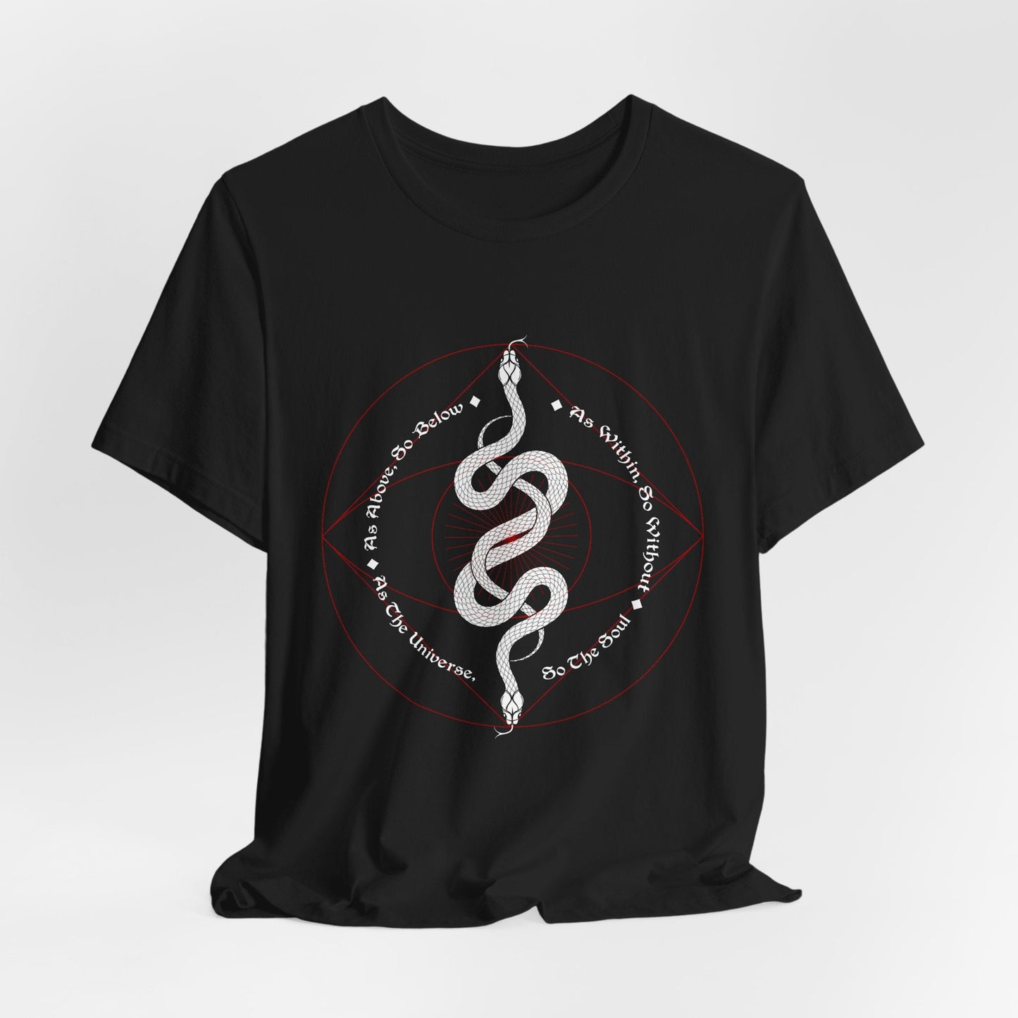 two snakes t-shirt, as above so below, alchemy shirt, unisex tee, esoteric top