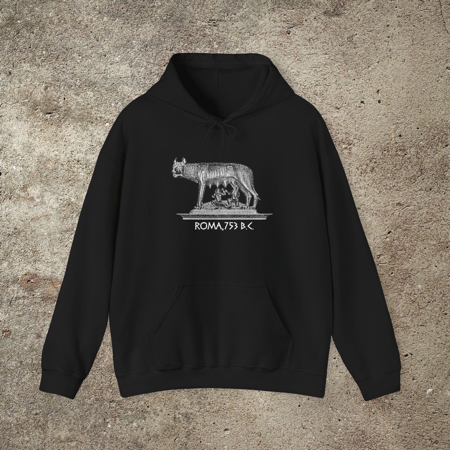 Roman Empire She Wolf Graphic Print, Mythology Print Unisex Hoodie, Romulus and Rem, Unisex Hooded Top