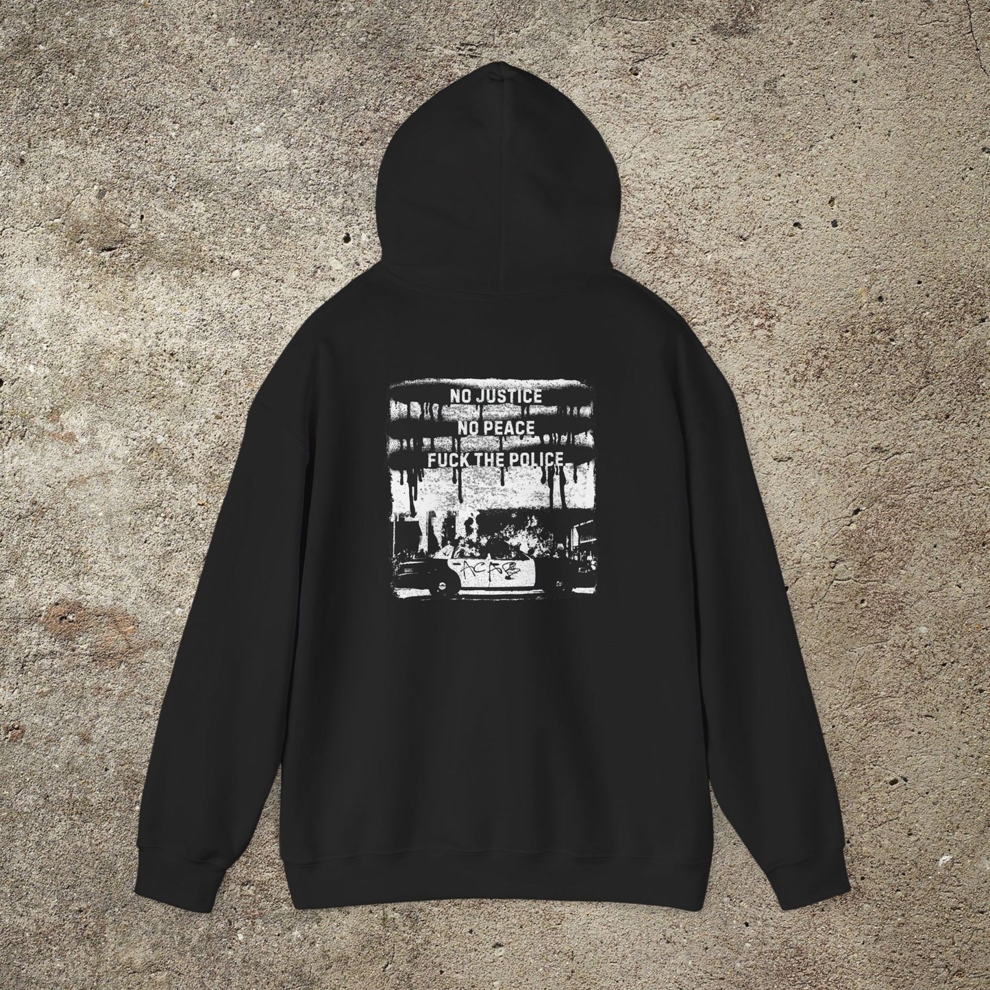 No Justice No Peace Anarchist Top, Fuck The Police Graphic Unisex Hoodie
