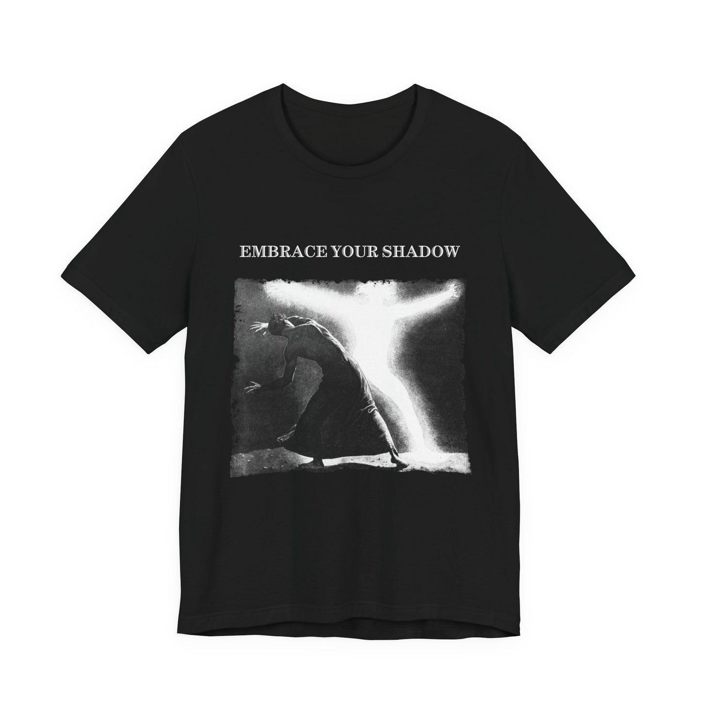 embrace your shadow, jungian psychology t-shirt, spiritual graphic print tee, unisex top