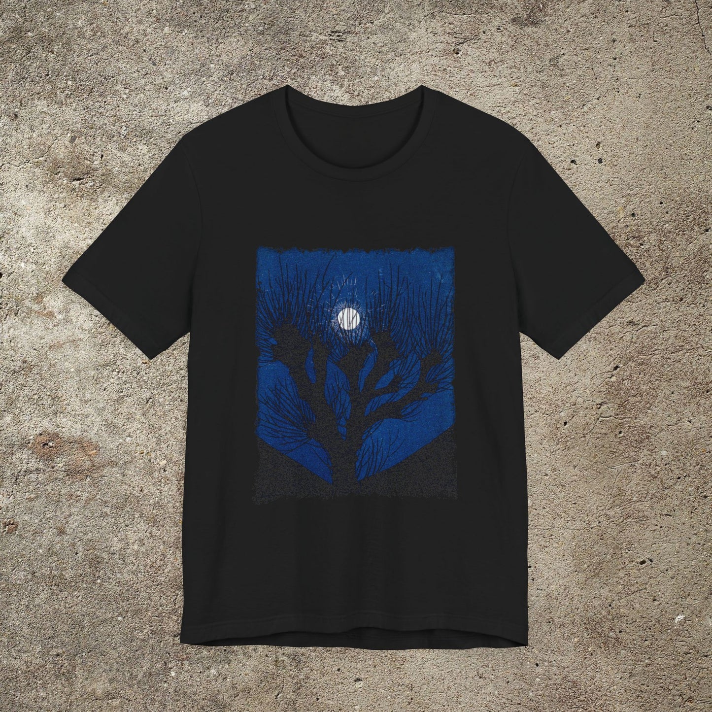 Vintage Full Moon Tree Art Nouveau Graphic Print, Botanical Unisex Top, Nature Lover T-Shirt