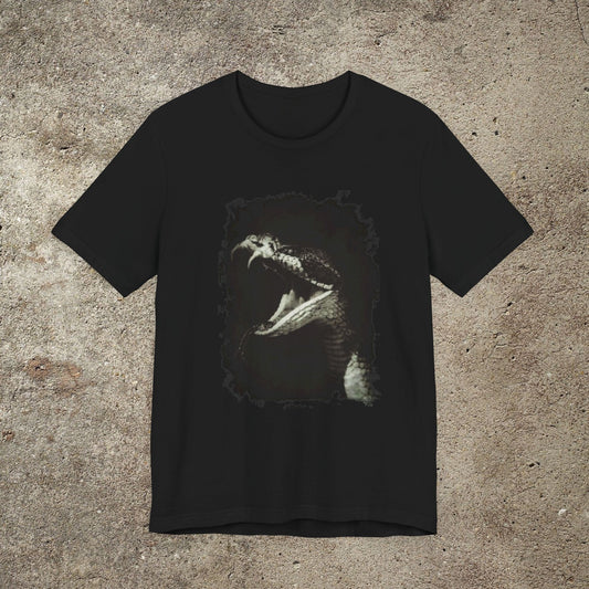 Cobra Shirt, Snake Vintage Distressed  Graphic Print T-Shirt, Unisex Grunge Tee