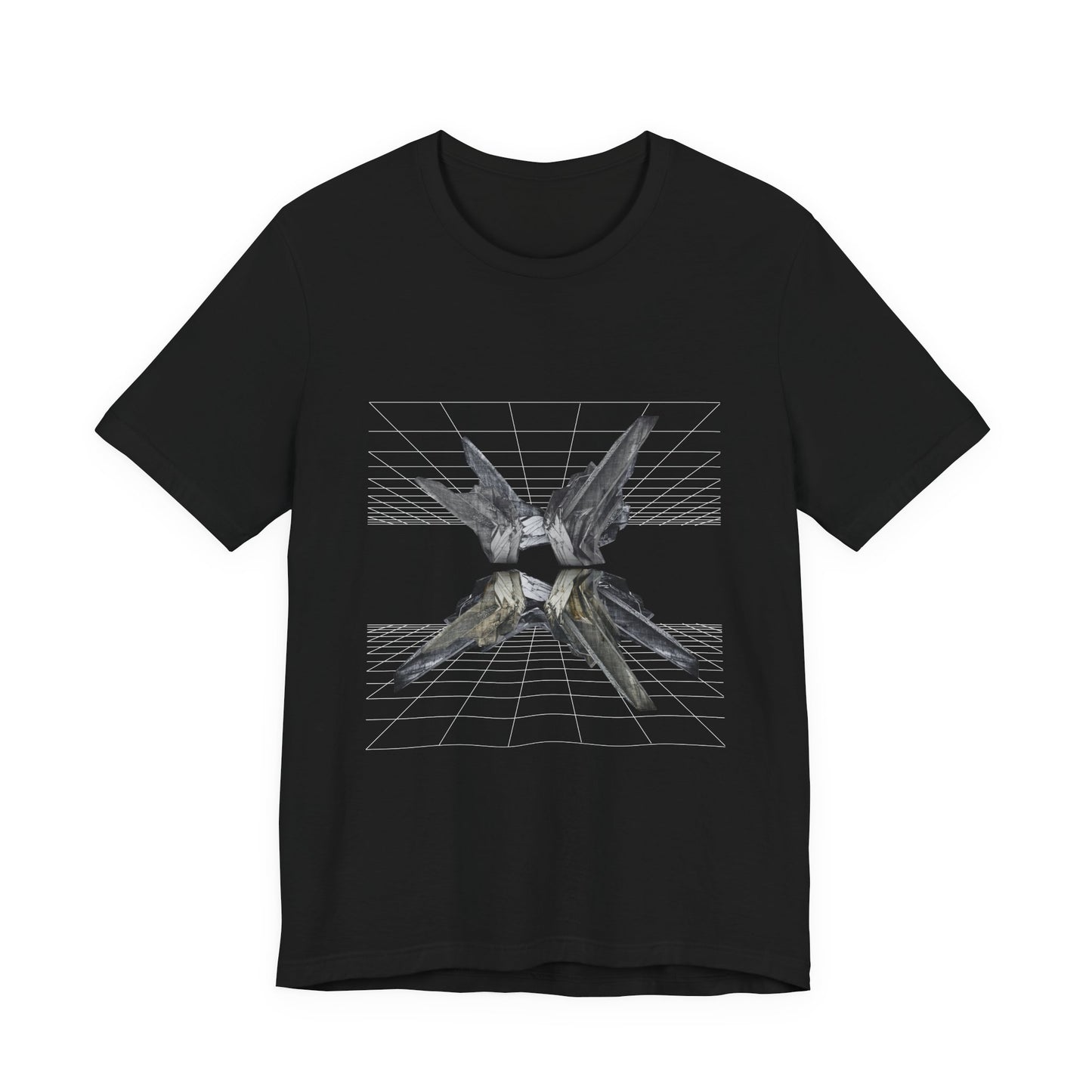 brutalist print tee, futuristic, techno, unisex tshirt