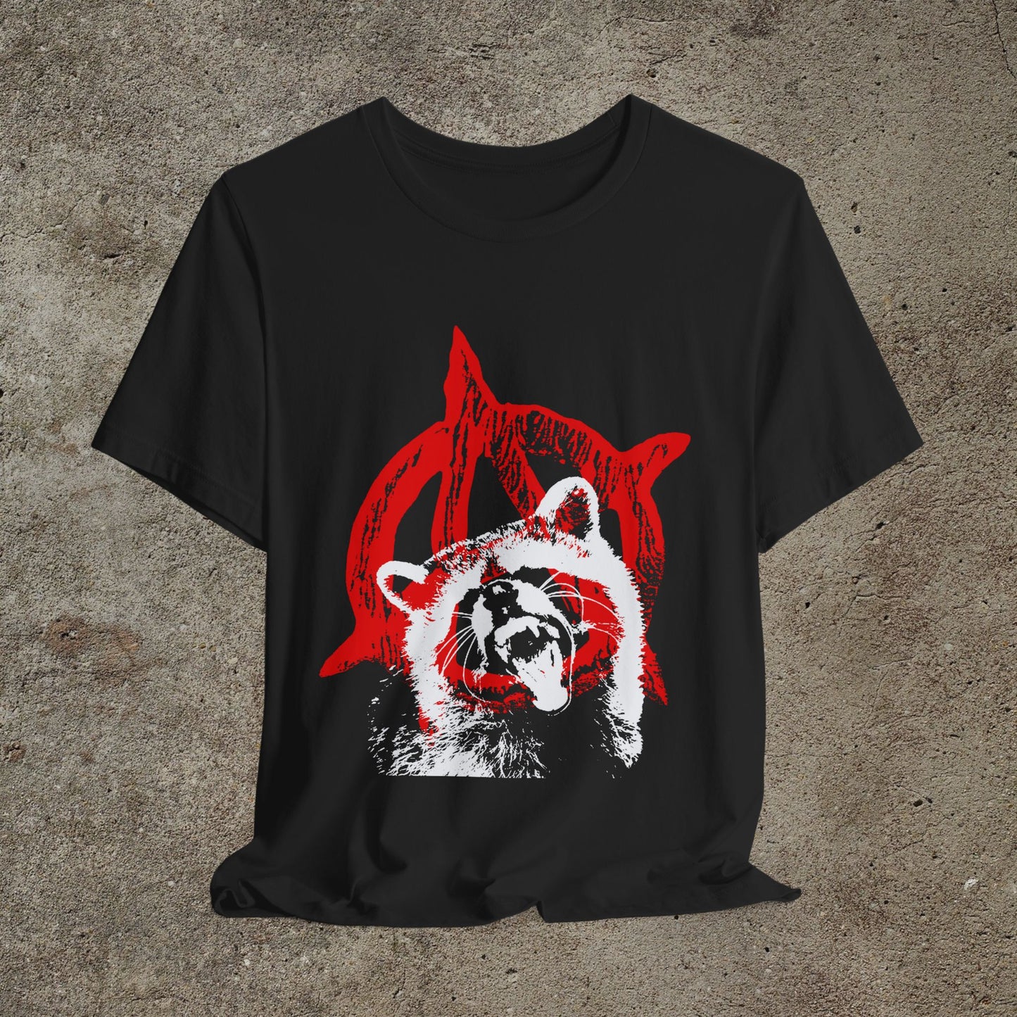 anarchy racoon tee, punk thsirt, counterculture tshirt, unisex tee