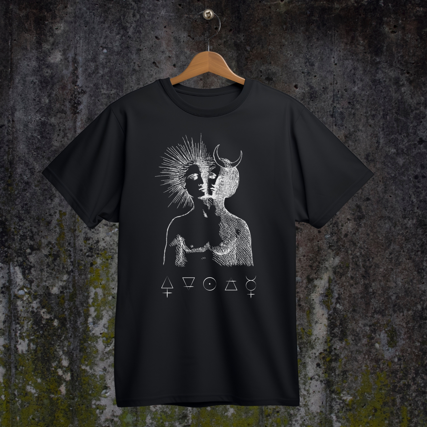 duality alchemy tshirt,  sun and moon, occult t-shirt, esoteric tee, alchemical rebis tee, hermetic shirt