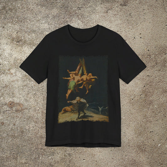 Witches Sabbat Occult Graphic T-Shirt, Satanist Unisex Tee, Gothic Medieval Print Top