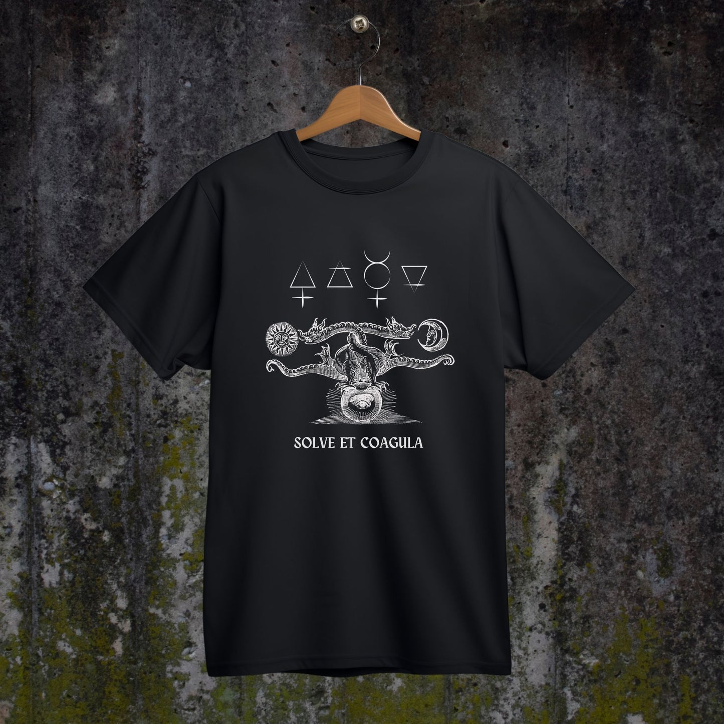 solve et coagula occult double dragon alchemy t-shirt, esoteric unisex tee, hermeticism