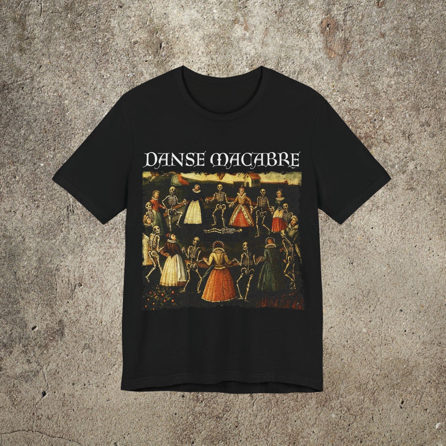 Dance of Death Graphic Print T- Shirt, Morbid Shirt, Medieval Unisex Print Top
