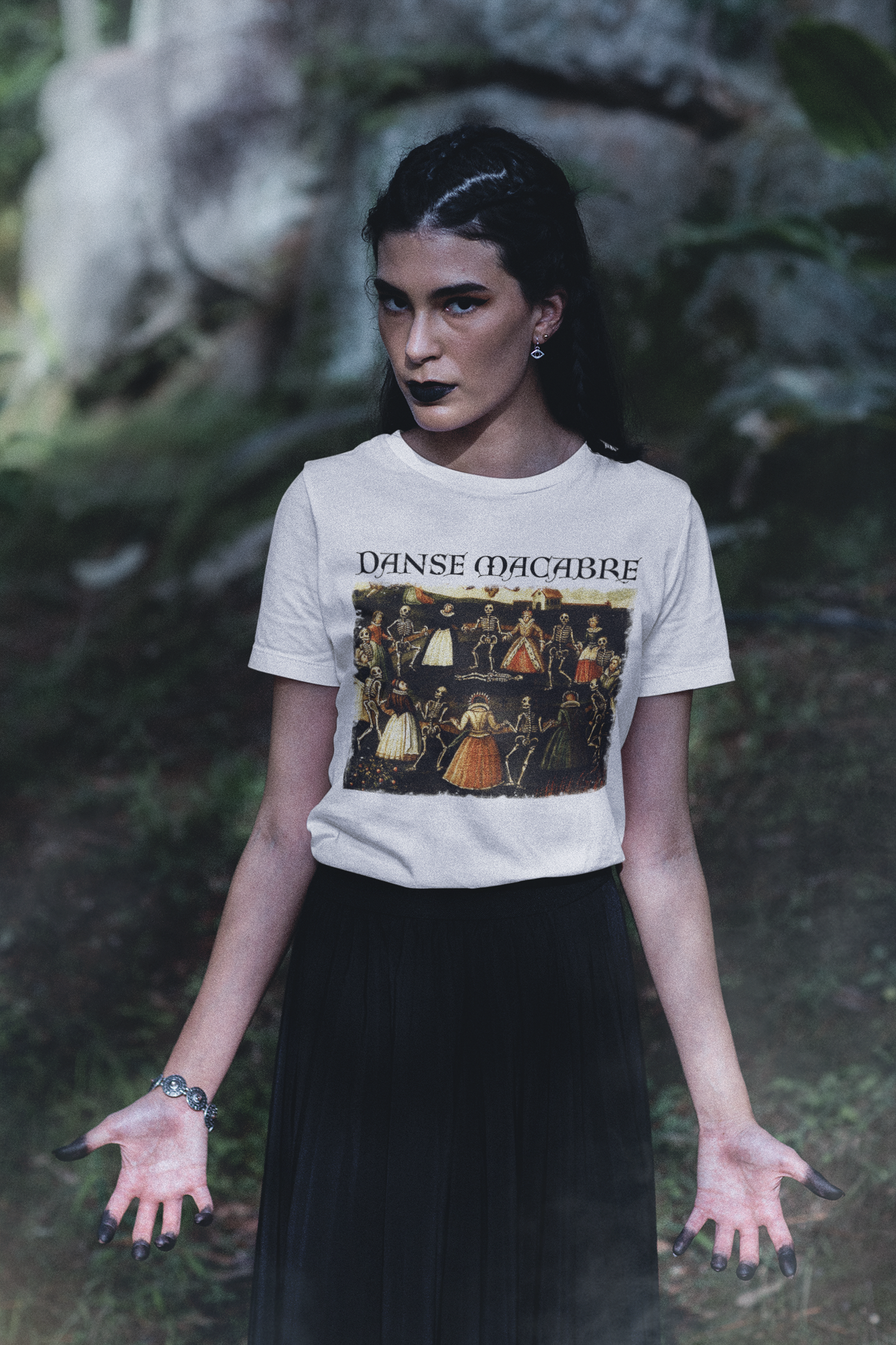 Dance of Death Graphic Print T- Shirt, Morbid Shirt, Medieval Unisex Print Top