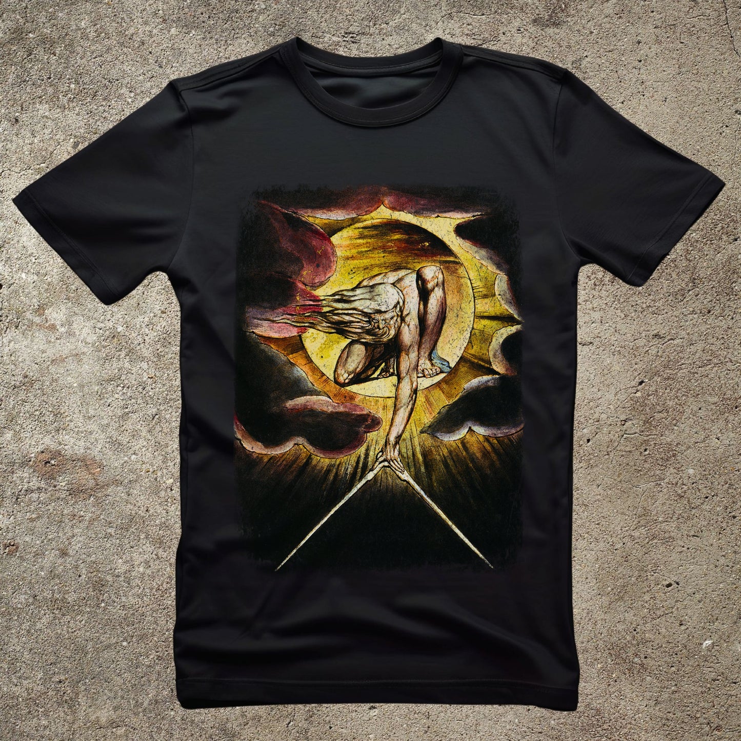 occult graphic tee, urizen print tshirt, mythology print, unisex top