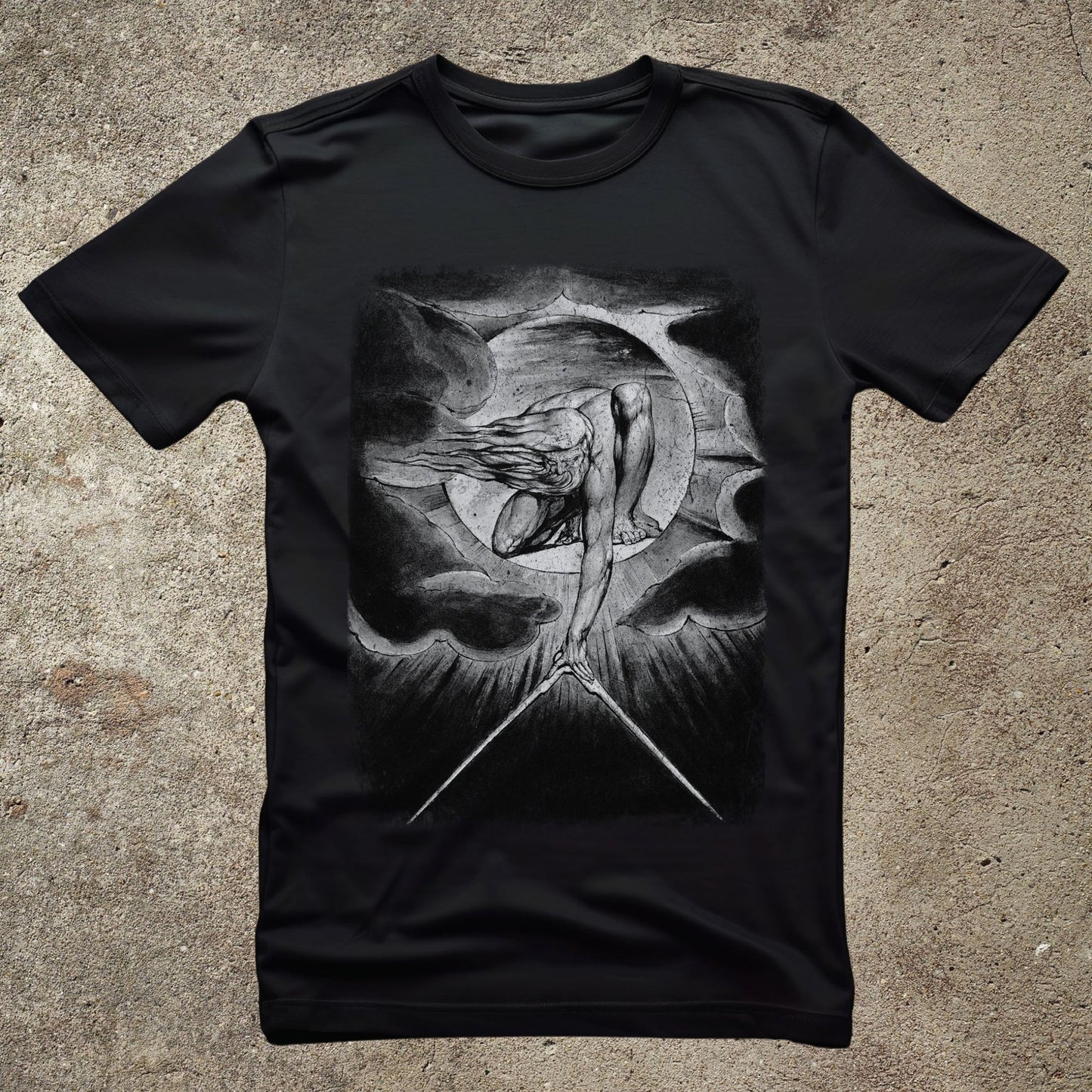 occult graphic tee, urizen print tshirt, mythology print, unisex top