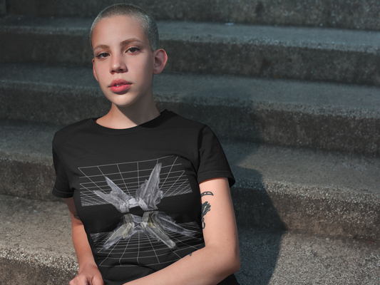 brutalist print tee, futuristic, techno, unisex tshirt