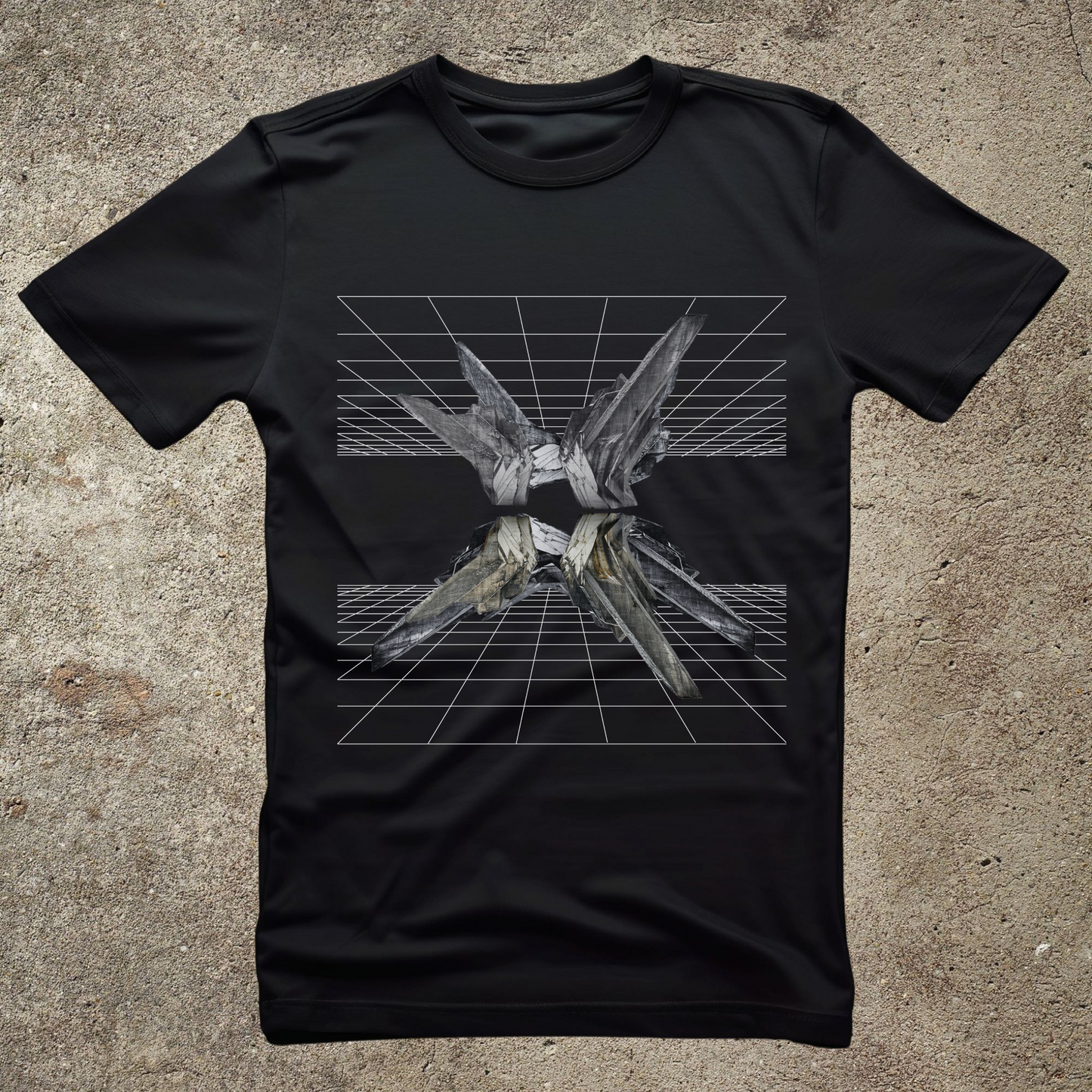 brutalist print tee, futuristic, techno, unisex tshirt