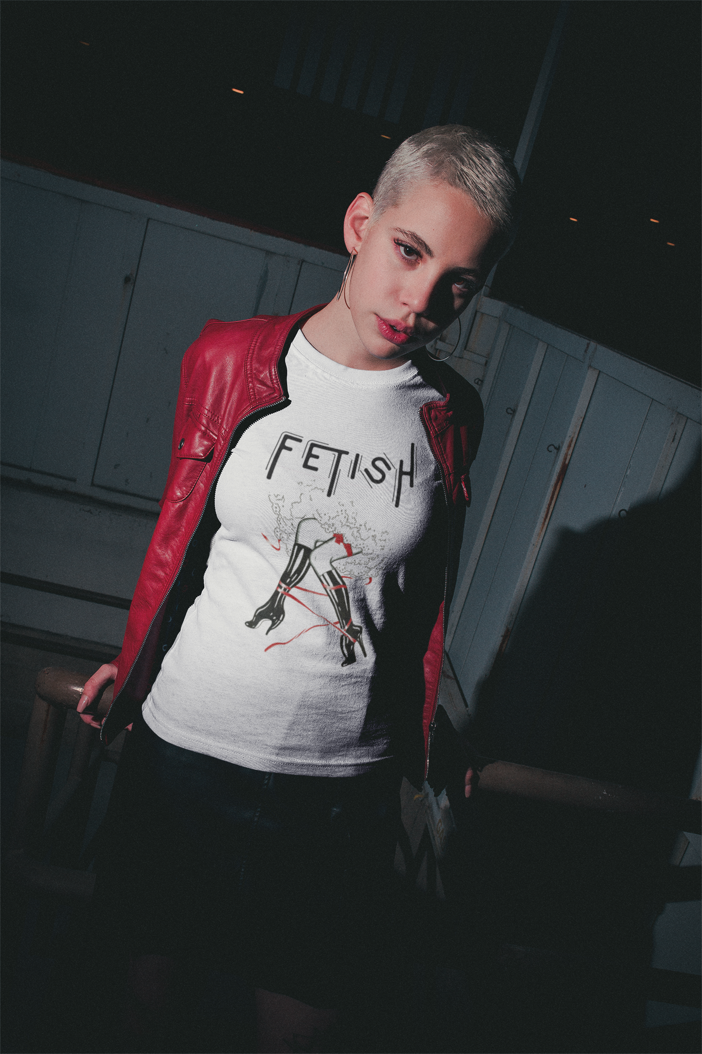 Vintage Fetish Bondage Graphic Print Tee, Unisex Top, Foot Fetish T-Shirt, Stiletto Heel