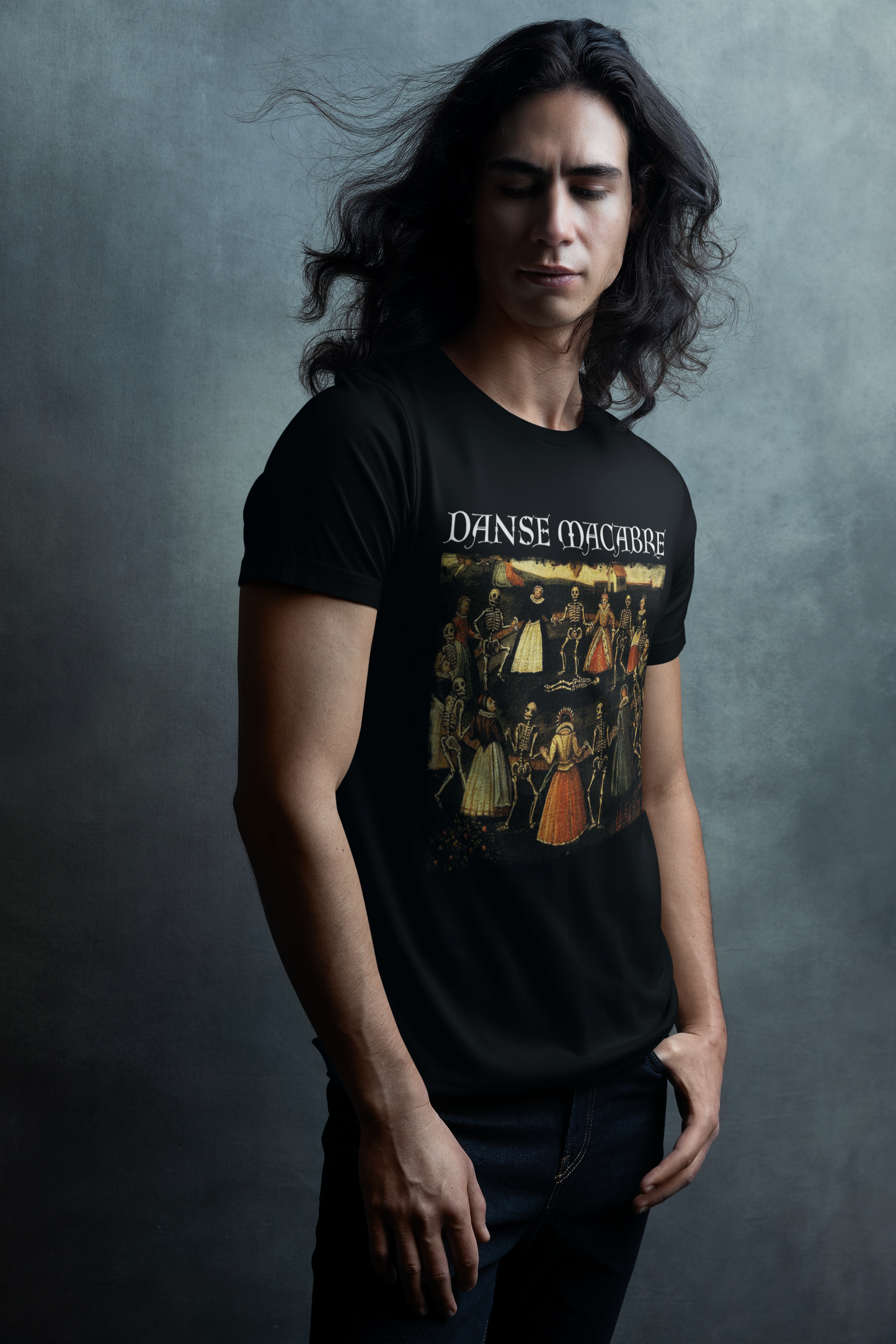 Dance of Death Graphic Print T- Shirt, Morbid Shirt, Medieval Unisex Print Top