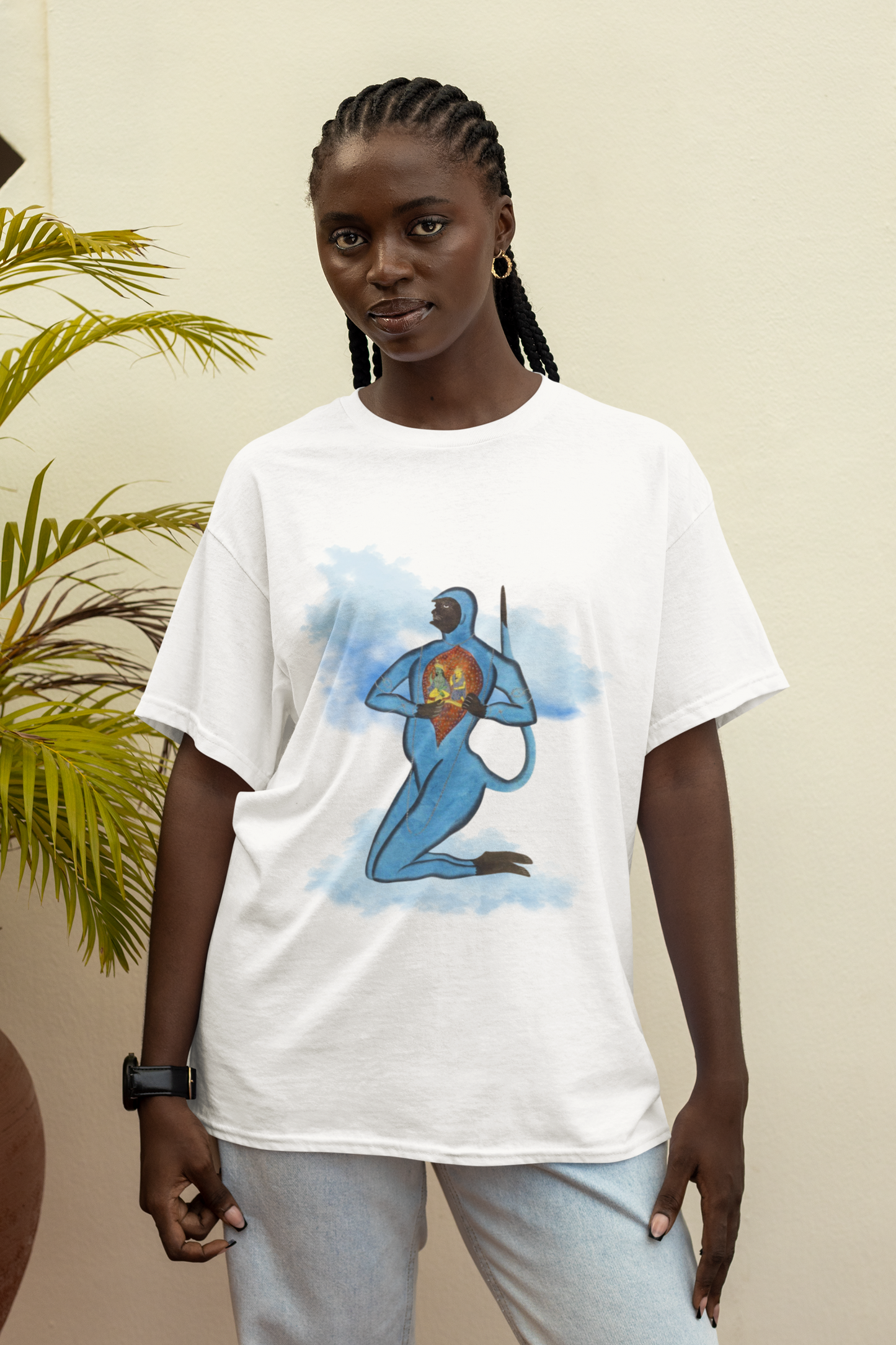 Hanuman Monkey God Spiritual T | Graphic Print Unisex T-Shirt | Rama Ramayana Tshirt | Hindu Hinduism Tee