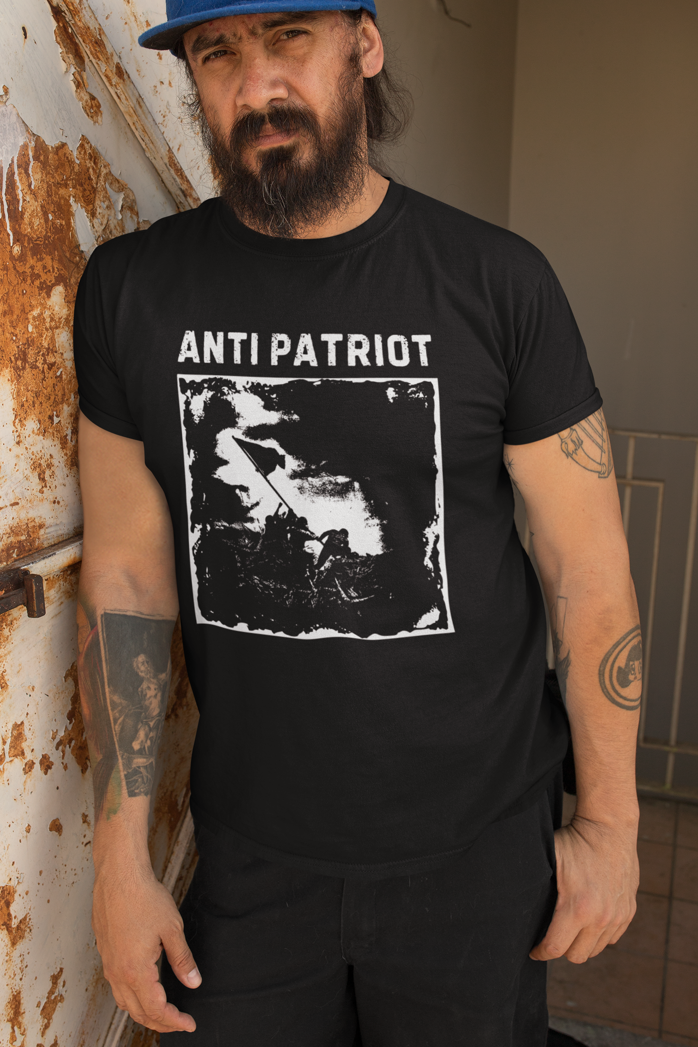 Anti Patriot Anarchist Graphic Tee, Counter Culture Unisex T-Shirt, Communist Political Print Top