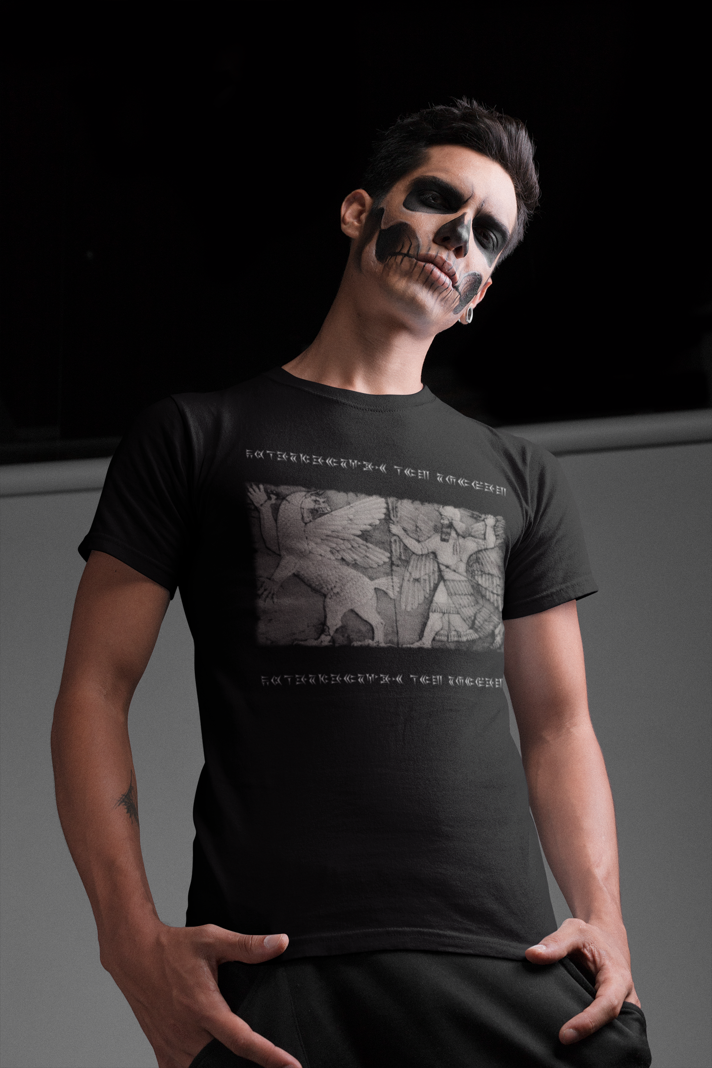 Chaos Monster & Sun God Shirt, Anunnaki Mythology Tee, Ancient Civilization Graphic, Unisex Mesopotamian Print Top