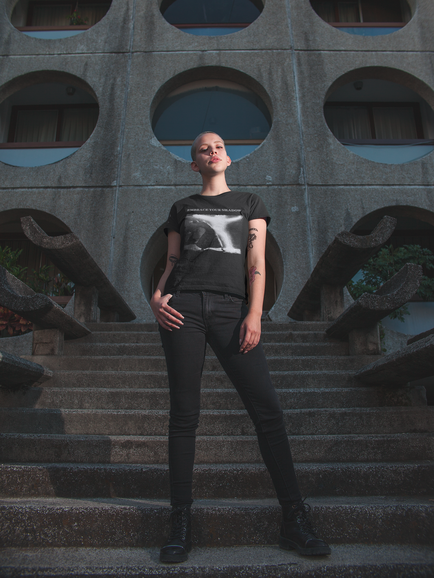 embrace your shadow, jungian psychology t-shirt, spiritual graphic print tee, unisex top