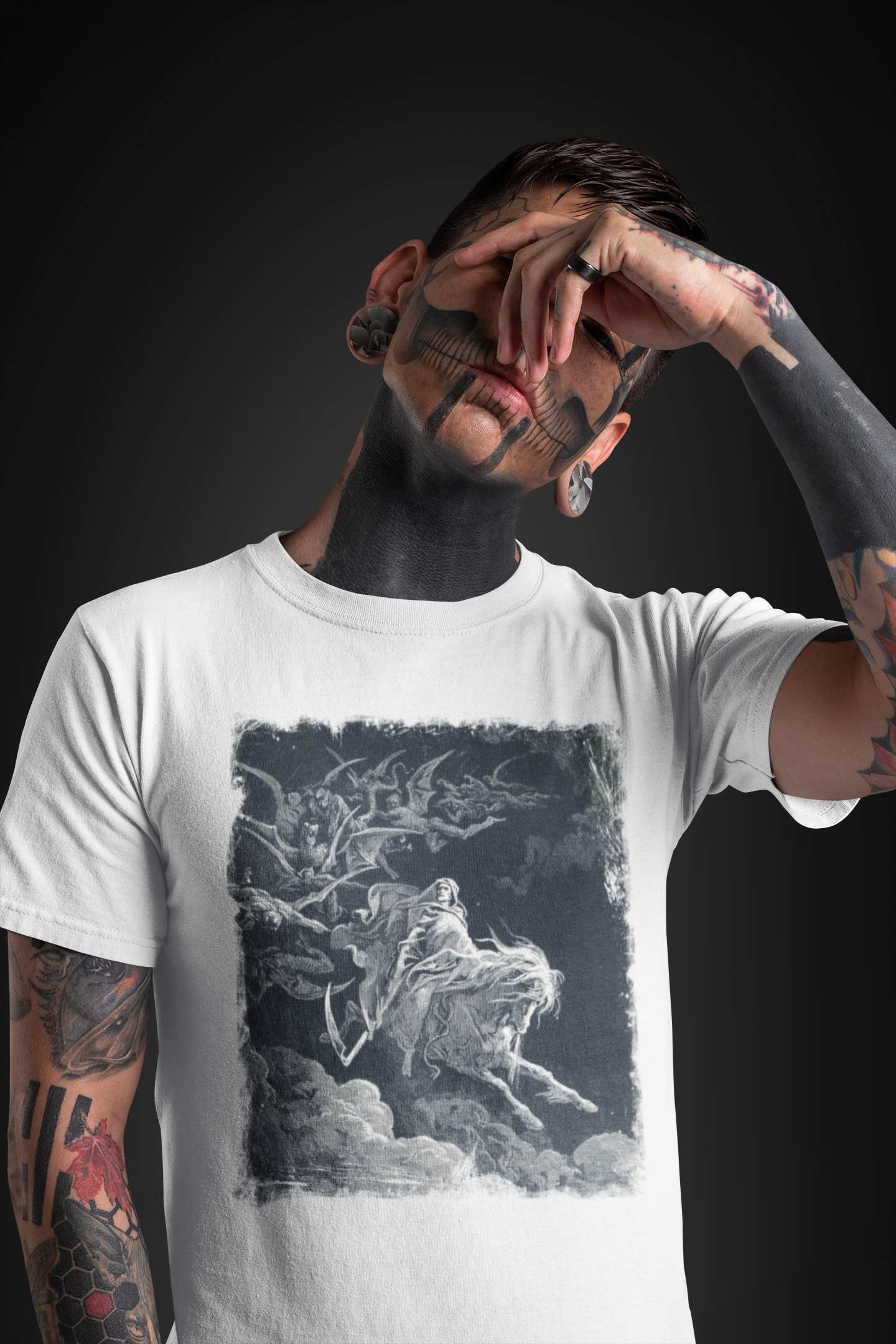 Gustave Doré T-Shirt, Death on the Pale Horse Shirt, Occult T-Shirt, Satanic Shirt, Horseman of the Apocalypse Tee, The Vision of Death Tee